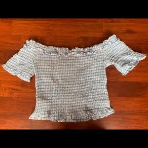 Blue and white shirt